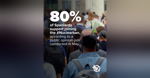 Spain stands with the #NuclearBan. 80% of people, 132
cities, and the PM want in. As the Foreign Affairs committee votes